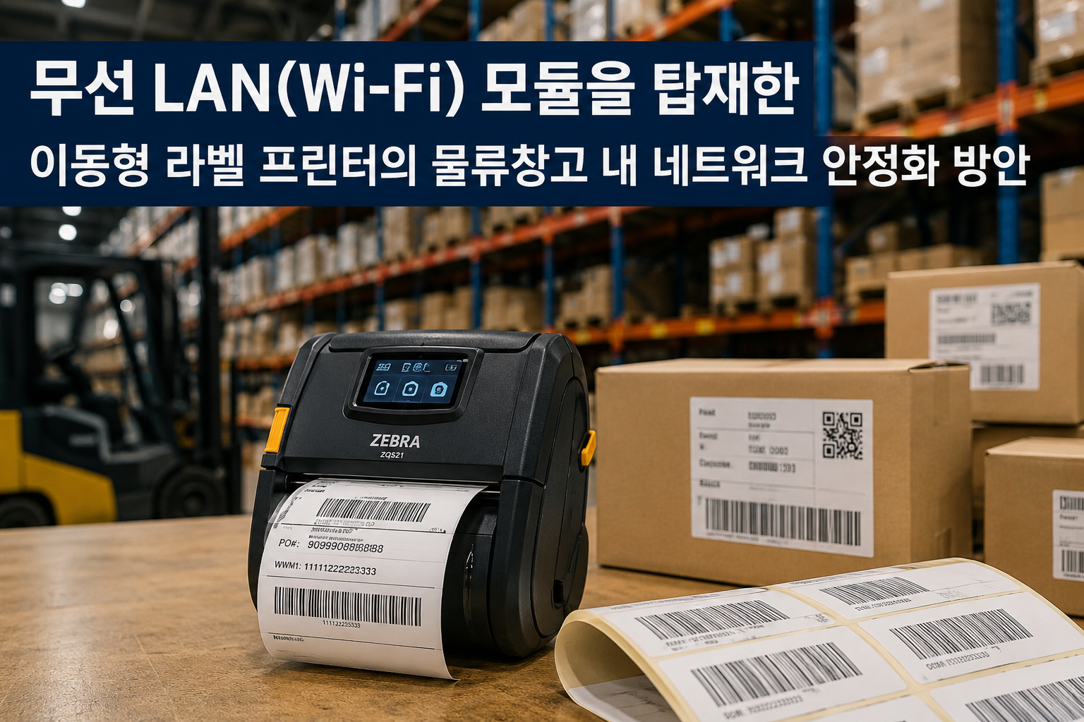 무선 LAN(Wi-Fi) 모듈을 탑재한 이동형 라벨 프린터의 물류창고 내 네트워크 안정화 방안