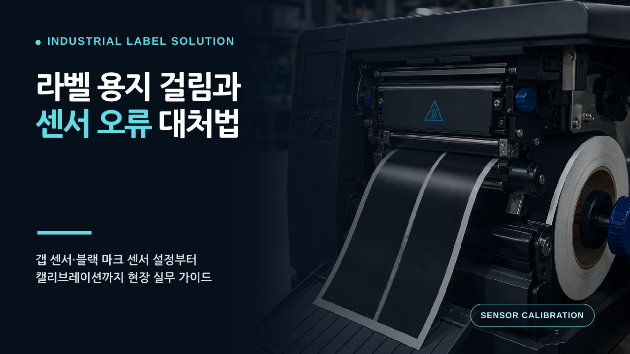 라벨 용지 걸림과 센서 인식 오류 발생 시 캘리브레이션 대처법